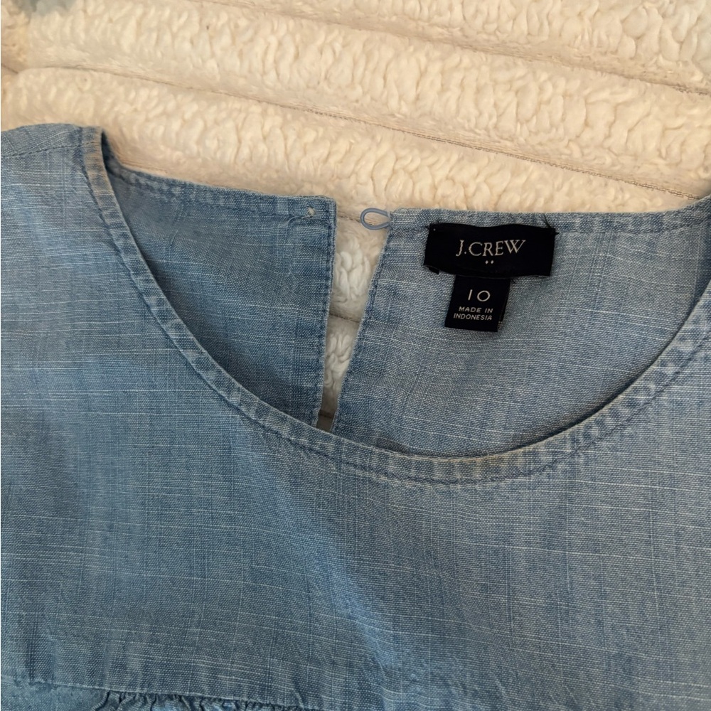 Light Blue Ruffle Sleeve Tiered Dress - Picture 3 of 9